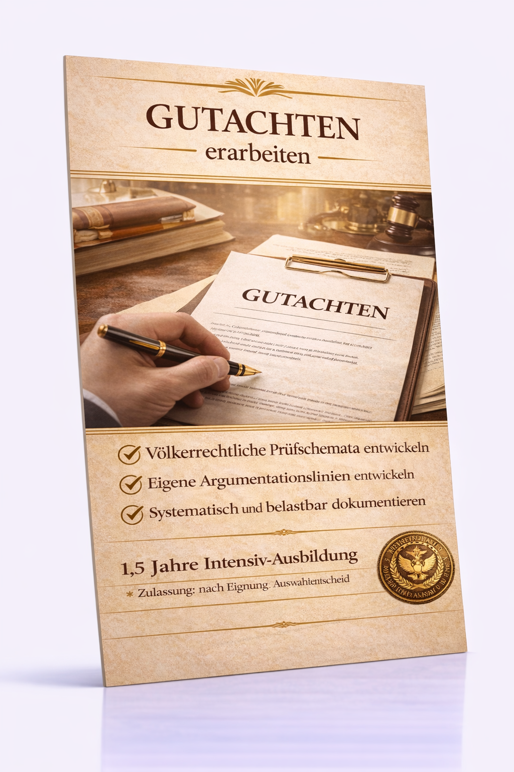 Exzellenzprogramm Völkerrecht – Professur der IOV Akademie Ab 5 Teilnehmern